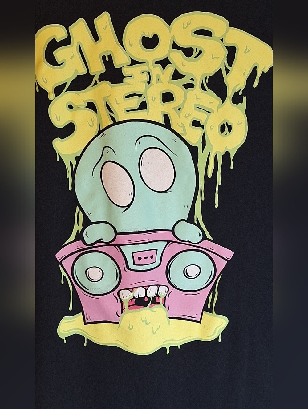 Ghost In My Stereo Graphic Tee Black Bella Canvas (Unisex)